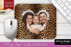 Animal Print Photo Mouse Pad PNG - Wild Animal Picture Frame Product Image 1
