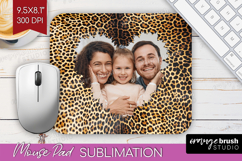 Animal Print Photo Mouse Pad PNG - Wild Animal Picture Frame Product Image 1