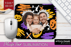 Halloween Photo Mouse Pad PNG - Brush Stroke Picture Frame Product Image 1