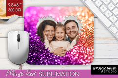 Glitter Photo Mouse Pad PNG - Sparkle Picture Frame Mouse Product Image 1