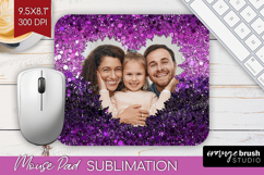Glitter Photo Mouse Pad PNG - Sparkle Picture Frame Mouse Product Image 1