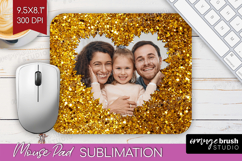 Glitter Photo Mouse Pad PNG - Sparkle Picture Frame Mouse Product Image 1