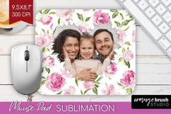 Retro Photo Mouse Pad PNG - Flowers Picture Frame Mouse Pad Product Image 1