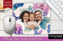 Floral Photo Mouse Pad PNG - Sping Flowers Picture Frame Pad Product Image 1