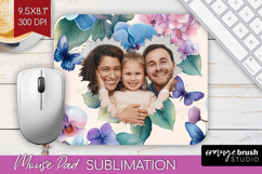 Floral Photo Mouse Pad PNG - Sping Flowers Picture Frame Pad Product Image 1