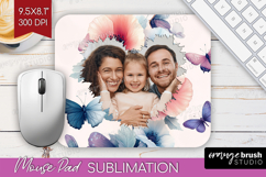 Floral Photo Mouse Pad PNG - Sping Flowers Picture Frame Pad Product Image 1