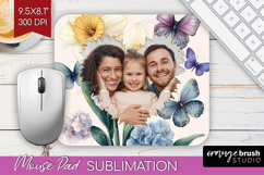 Floral Photo Mouse Pad PNG - Sping Flowers Picture Frame Pad Product Image 1