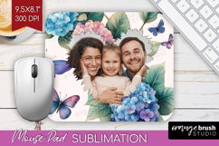 Floral Photo Mouse Pad PNG - Sping Flowers Picture Frame Pad Product Image 1