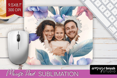 Floral Photo Mouse Pad PNG - Sping Flowers Picture Frame Pad Product Image 1