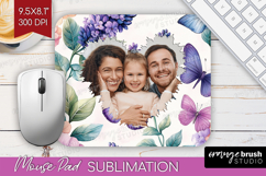 Floral Photo Mouse Pad PNG - Sping Flowers Picture Frame Pad Product Image 1