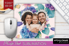 Floral Photo Mouse Pad PNG - Sping Flowers Picture Frame Pad Product Image 1