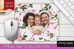 Spring Photo Mouse Pad PNG - Flowers Picture Frame Mouse Pad Product Image 1