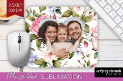 Spring Photo Mouse Pad PNG - Flowers Picture Frame Mouse Pad Product Image 1