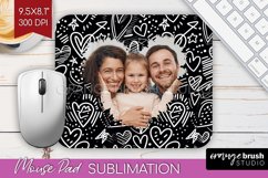 Valentines Day Photo Mouse Pad PNG - Heart Picture Frame Pad Product Image 1