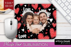 Valentines Day Photo Mouse Pad PNG - Heart Picture Frame Pad Product Image 1