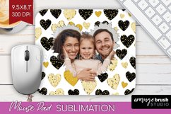Valentines Day Photo Mouse Pad PNG - Heart Picture Frame Pad Product Image 1