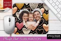 Valentines Day Photo Mouse Pad PNG - Heart Picture Frame Pad Product Image 1