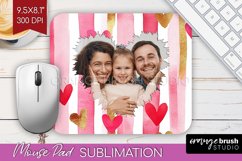Valentines Day Photo Mouse Pad PNG - Heart Picture Frame Pad Product Image 1