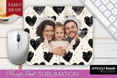 Valentines Day Photo Mouse Pad PNG - Heart Picture Frame Pad Product Image 1