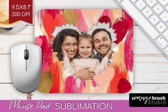 Valentines Day Photo Mouse Pad PNG - Heart Picture Frame Pad Product Image 1
