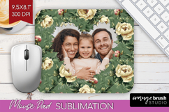 Floral Photo Mouse Pad PNG - Peony Flower Picture Frame Pad Product Image 1