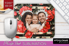 Floral Photo Mouse Pad PNG - Peony Flower Picture Frame Pad Product Image 1