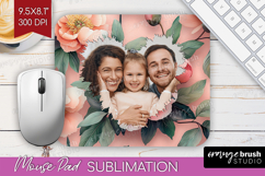 Floral Photo Mouse Pad PNG - Peony Flower Picture Frame Pad Product Image 1