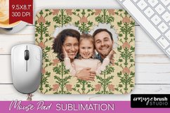 Flowers Photo Mouse Pad PNG - Vintage Floral Picture Frame Product Image 1