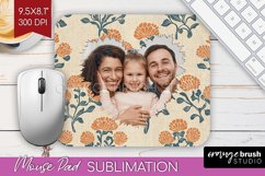 Flowers Photo Mouse Pad PNG - Vintage Floral Picture Frame Product Image 1