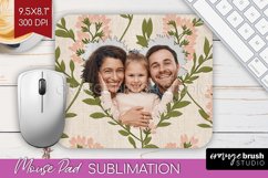 Flowers Photo Mouse Pad PNG - Vintage Floral Picture Frame Product Image 1