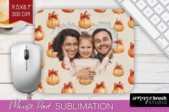 Pumpkun Photo Mouse Pad PNG - Fall Picture Frame Mouse Pad Product Image 1