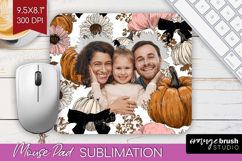 Pumpkun Photo Mouse Pad PNG - Fall Picture Frame Mouse Pad Product Image 1