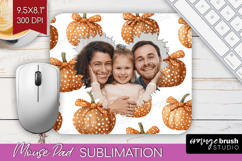 Pumpkun Photo Mouse Pad PNG - Fall Picture Frame Mouse Pad Product Image 1