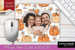 Pumpkun Photo Mouse Pad PNG - Fall Picture Frame Mouse Pad Product Image 1