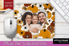 Pumpkun Photo Mouse Pad PNG - Fall Picture Frame Mouse Pad Product Image 1
