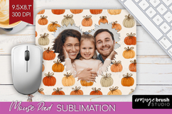 Pumpkun Photo Mouse Pad PNG - Fall Picture Frame Mouse Pad Product Image 1