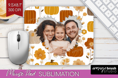 Pumpkun Photo Mouse Pad PNG - Fall Picture Frame Mouse Pad Product Image 1