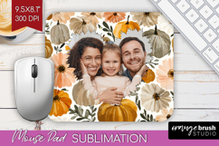 Pumpkun Photo Mouse Pad PNG - Fall Picture Frame Mouse Pad Product Image 1
