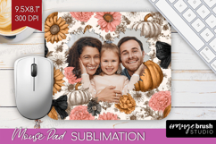 Pumpkun Photo Mouse Pad PNG - Fall Picture Frame Mouse Pad Product Image 1