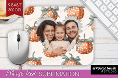 Pumpkun Photo Mouse Pad PNG - Fall Picture Frame Mouse Pad Product Image 1