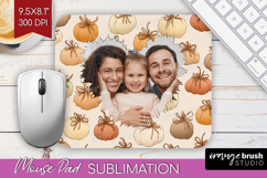 Pumpkun Photo Mouse Pad PNG - Fall Picture Frame Mouse Pad Product Image 1