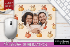 Pumpkun Photo Mouse Pad PNG - Fall Picture Frame Mouse Pad Product Image 1