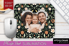 Folk Flowers Photo Mouse Pad PNG - Floral Picture Frame Pad Product Image 1