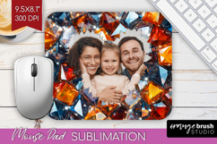 Gem Texture Photo Mouse Pad PNG - Gemstone Picture Frame Pad Product Image 1