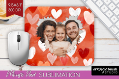 Heart Pattern Photo Mouse Pad PNG - Valentines Day Picture Product Image 1