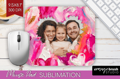 Heart Pattern Photo Mouse Pad PNG - Valentines Day Picture Product Image 1