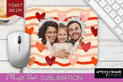 Heart Pattern Photo Mouse Pad PNG - Valentines Day Picture Product Image 1