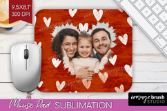 Heart Pattern Photo Mouse Pad PNG - Valentines Day Picture Product Image 1