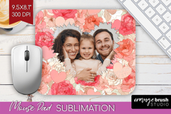 Heart Pattern Photo Mouse Pad PNG - Valentines Day Picture Product Image 1