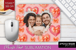 Heart Pattern Photo Mouse Pad PNG - Valentines Day Picture Product Image 1